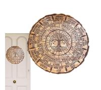 Panneau En Bois De La Roue De L’année - Panneau En Bois De L’arbre De Vie | Calendrier Des Arbres | Décor Païen Saisonnier | Art Mural Rustique Du Sabbat Célébrant Les Cycles Annuels Pour L’affichage