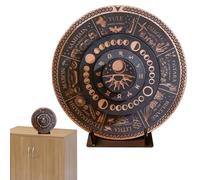 Panneau En Bois De La Roue De L'année, Calendrier Des Signes De Sorcière, Calendrier Des Vacances Wicca, Décoration Des Vacances Célestes Pour Cafés, Magasins, Maisons, Bureaux, Salles De Yoga, Salles