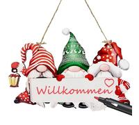 Panneau en Bois de Noël Non Fini Plaque en Bois à Suspendre Noël Décoration Joyeux Noel Signe De Bienvenue Pendentif Ornements de Noël pour porte Décoration de La Maison Bricolage Décorations de Noël