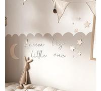 Panneau en Bois Dream Big Little One avec Lune et étoile pour Toile de Fond, Inscription Murale, décoration pour Chambre de bébé, Babyzimmer, Wandschriftzüge, Schriftzüge