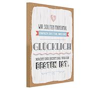 Panneau en bois | Faites simplement ce qui nous rend heureux | Design vintage | 30 cm x 40 cm