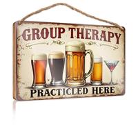 Panneau en bois Home Sweet Home - Thérapie de groupe : une célébration de la diversité dans les boissons - Panneau en bois à faire soi-même - Panneau de porte pour adolescents (20 x 30 cm)