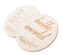 Panneau en Bois Lot de 2 pour Annoncer une Naissance