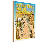 Panneau en bois motif pompiers - Comme le père - So der Sohn - Nostalgie - 30 cm x 40 cm
