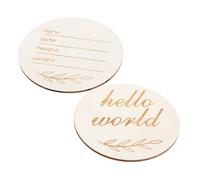 Panneau en Bois pour Annoncer une Naissance, Lot de 2, Marron