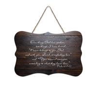 Panneau en bois, psaume 62:11 12 One Thing God Has Spoken Two Things I Have Heard Power Belongs to You God And with Wood Sign Wall Art Hanging Craft Plaque for Office Door Wall Home Decor 15,2 x 25,4