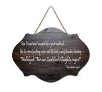 Panneau en bois, Revelation 19:6 Then I Heard What Sounded Like A Great Multitude Like The Roar of Rushing Waters, An Wood Sign Wall Art Hanging Craft Plaque for Office Door Wall Home Decor 15,2 x