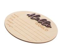 Panneau en Bois Rond pour Annoncer une Naissance Noël | Surface Lisse, Fine Texture, sans Bavures, Champ Remplissable, Décoration pour Berceau ou Naissance