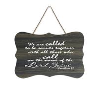 Panneau en bois rustique à suspendre 1 Corinthians 1:2 We Are Called to Be Saints Together with All Those Who Call on The Name of The Lor 15,2 x 25,4 cm