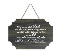 Panneau en bois rustique à suspendre 1 Corinthians 1:2 We Are Called to Be Saints Together with All Those Who Call on The Name of The Lor 15,2 x 25,4 cm