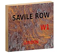 Panneau en bois | Savile Row | London W1 | Décoration | 18 cm x 12 cm