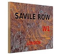 Panneau en bois | Savile Row | London W1 | Décoration | 40 cm x 30 cm