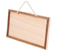 Panneau en Bois Vierge Carré à Suspendre Corde, Décor Boutique | Surface Peignable, Finition Bois , Style Minimaliste Élégant, pour Porte, Mur en Brique ou Vitrine