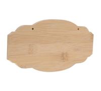 Panneau en Bois Vierge Suspendu pour Boutique, Plaque Porte Murale | Bambou et Bois, Surface Lisse Inachevée, Ton Khaki Neutre, pour Vitrine, Murs et Signalétique