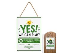 Panneau en bois « We Can Play » avec inscription « Do Not Disturb » - Yes/no Quiet - Panneau d' réversible pour la , les devoirs, les pauses, la maison, l'école, la salle de classe, la
