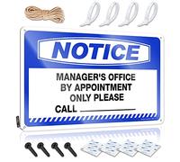 Panneau en étain Cheers « Notice Manager'S Office By Appointment Only Please » - Décoration de bar pour la maison (20 x 30 cm)