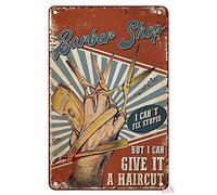 Panneau en étain pour salle de bain, salon de coiffeur, affiche « I Can't Fix Stupid But I Can Give It Up » - Décoration murale en métal - Cadeau amusant pour salon, bureau - 30,5 x 20,3 cm