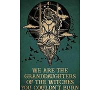 Panneau en fer avec inscription « We are The Granddaughters of the Witches » - Décoration murale - Décoration murale - Poster rétro vintage en métal - 20,3 x 30,5 cm