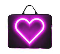 Panneau en Forme de cœur Lumineux,Housse pour Ordinateur Portable 14 Pouces, Sacoche pour Ordinateur Portable, Mallette avec poignée
