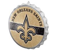 Panneau en m tal vieilli FOCO New Orleans Saints NFL avec capsule de bouteille