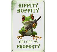Panneau en métal amusant en forme de grenouille « Do What Makes You Happy » pour salle de bain, jardin, terrasse, décoration murale extérieure - 20,3 x 30,5 cm