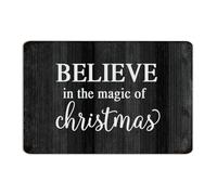 Panneau en métal avec inscription « Believe in the Magic Of Christmas » - Décoration de chambre pour homme - Panneau de garage pour jardin, terrasse, maison - Cadeau pour porche - 20,3 x 30,5 cm
