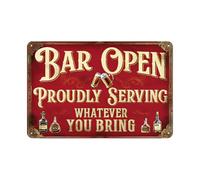 Panneau En Métal Bar Ouvert Fièrement Quoi Que Vous Apportiez Panneaux Entreprise Signes En Métal Pour club Homme Caves M