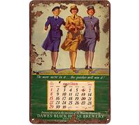 Panneau en métal de la Seconde Guerre mondiale - Affiche en métal - Inscription « Careless Talk Costs Lives » - Style rétro - 30,5 x 20,3 cm