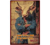 Panneau En Métal Je Veux Vendre Une Partie Du Lait De Ma Femme Panneau Métallique Personnalisé Signes En Métal Pour Homme Caves Salle Bain Toilettes M