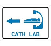 Panneau En Métal Laboratoire De Cathétérisme Flèche Gauche Panneaux Cadeau D'Anniversaire Plaque Metal Pour Salle Bain Toilettes Décoration Murale M
