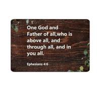 Panneau en métal « One God And Father of All, Who Is Above All » - 30,5 x 45,7 cm - Décoration murale pour garage, café, bar