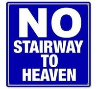 Panneau En Métal Pas D'Escalier Vers Le Paradis Panneau Métallique Entreprise Panneaux Pour Homme Caves Décoration Murale Salle Bain M