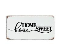 Panneau en métal personnalisé Home Sweet Home Man Cave Decor Garage Signes pour Clôture Blanchisserie Restaurants Art Affiche Cadeau pour Porte d'entrée 15,2 x 30,5 cm