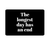 Panneau en métal personnalisé « The Longest Day Has An End » - 30,5 x 45,7 cm - Décoration murale pour homme - Décoration murale pour restaurants