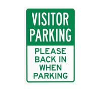 Panneau en métal « Please BackIn When Parking » - Panneau d'avertissement pour décoration murale de rue - 20,3 x 30,5 cm