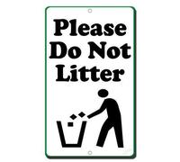 Panneau en métal « Please Do Not Litter Funny », « Please Do Not Litter Funny », « Warning », « Please Do Not Litter Funny », « Warning », « Please Do Not Litter Funny », « Warning », « Home Outdoor