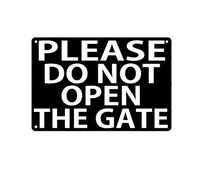 Panneau en métal « Please Do Not Open the Gate Dog Planning Escape » - Affiche en métal avec inscription « Beware of Dog » - Pour maison, bureau, restaurants, cafés, bars, pub - Décoration murale