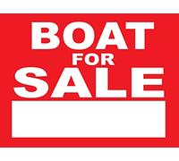 Panneau en métal pour vente de bateau 30,5 x 40,6 cm