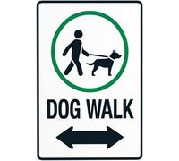 Panneau En Métal Promenade Pour Chien Avec Flèche Bidirectionnelle Plaque Metal Style Drôle Plaques En Fer Mural Pour Homme Caves Salle Bain Toilettes M