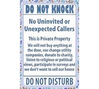 Panneau en métal « Propriété privée » - Avertissement « Ne pas déranger » - Décoration murale - Protection de la vie privée résidentielle - Affiche décorative - Idéal pour la maison, le bureau ou un