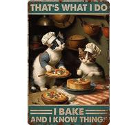 Panneau en métal rétro That's What I Do I Bake And I Know Thing pour pièce, impression d'art mural esthétique, pour salle de classe, chambre, chambre à coucher, panneau en métal de positivité po