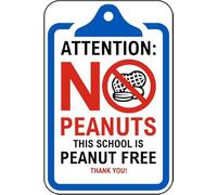 Panneau en métal « This School Is Peanut Free » - 20,3 x 30,5 cm - Pour la maison ou le travail