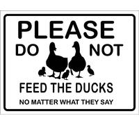 Panneau En Métal Veuillez Ne Pas Nourrir Les Canards, Quoi Qu'Ils Disent. Cadeau D'Anniversaire Plaque Metal Entreprise Pour Toilettes Club M