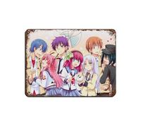 Panneau en métal vintage Anime Angel Beats 10 pour pub, club, café, bar, maison, décoration murale, 30 x 40 cm
