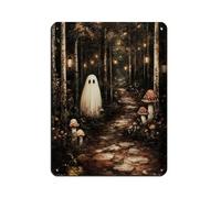 Panneau en métal vintage avec forêt sombre avec fantômes (2) pour pub, club, café, bar, maison, décoration murale, poster rétro, 30 x 40 cm