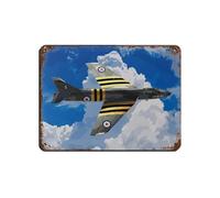 Panneau en métal vintage Hawker Hunter sur toile Hakwer pour pub, club, café, bar, maison, décoration murale, poster rétro 30 x 40 cm