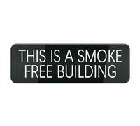 Panneau en plastique acrylique avec inscription « This is A Smoke Free Environment Thank You for Not Smoking » - 25,4 x 7,6 cm - Panneaux en aluminium pour porte d'entrée - Ne se décolore pas