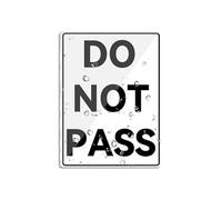 Panneau en plastique acrylique « Do Not Pass » durable avec ruban adhésif double face 15,2 x 20,3 cm