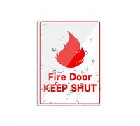 Panneau en plastique acrylique « Fire Door Keep Shut » - 20,3 x 15,2 cm - Résistance à la décoloration - Utilisation en intérieur/extérieur