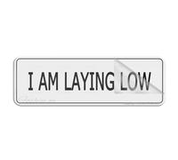 Panneau en plastique acrylique « I Am Laying Low » durable avec ruban adhésif puissant et propre 25,4 x 7,6 cm